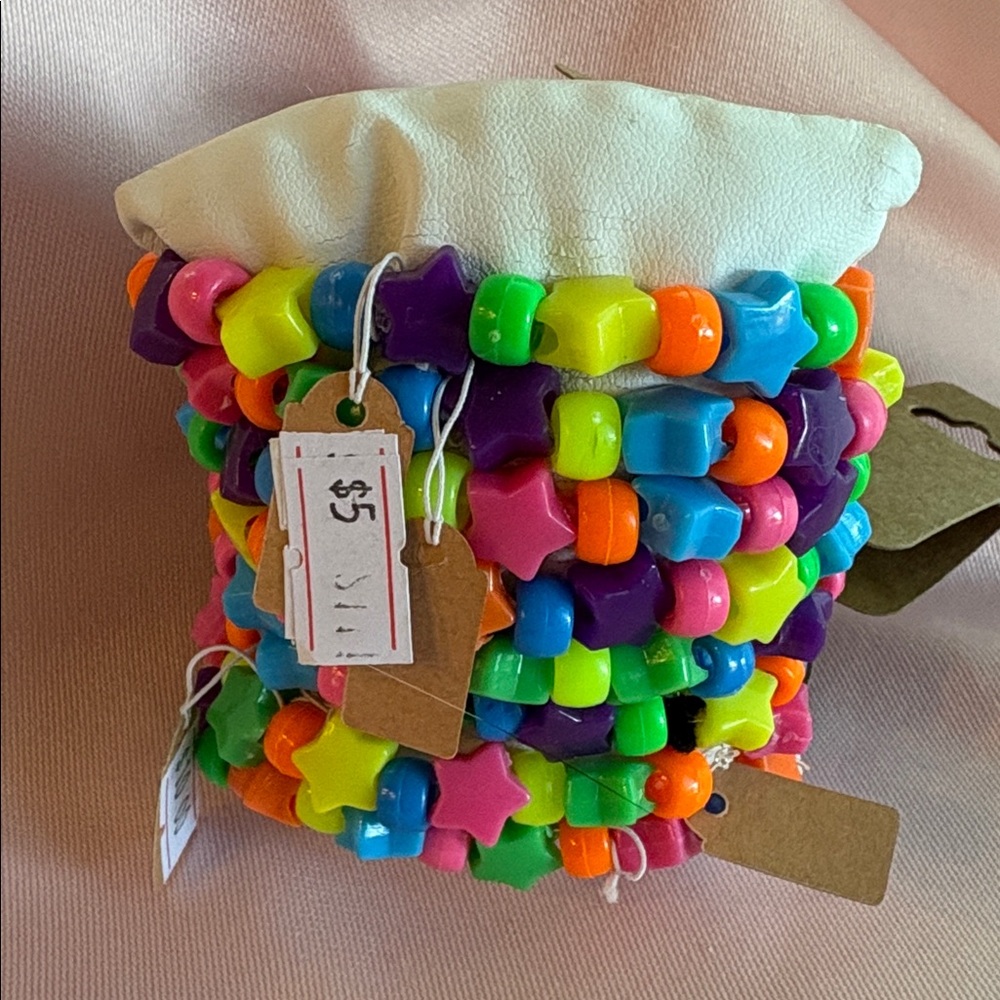 🟢 Colorful Star Unisex Beaded Bracelet